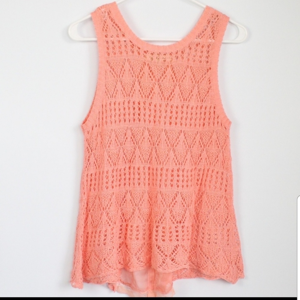 Rewind medium sweater tank top apricot